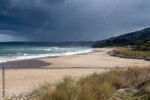 Storm clouds over the beach  Australia