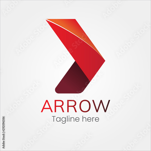 Arrow Forward UP Logo Logotype Symbol sign icon template for business office 