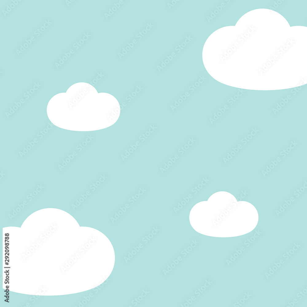Sky with clouds background vector illustration