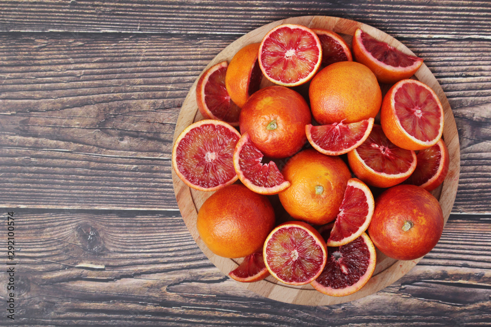 Red oranges with copy space background Red oranges with copy space background