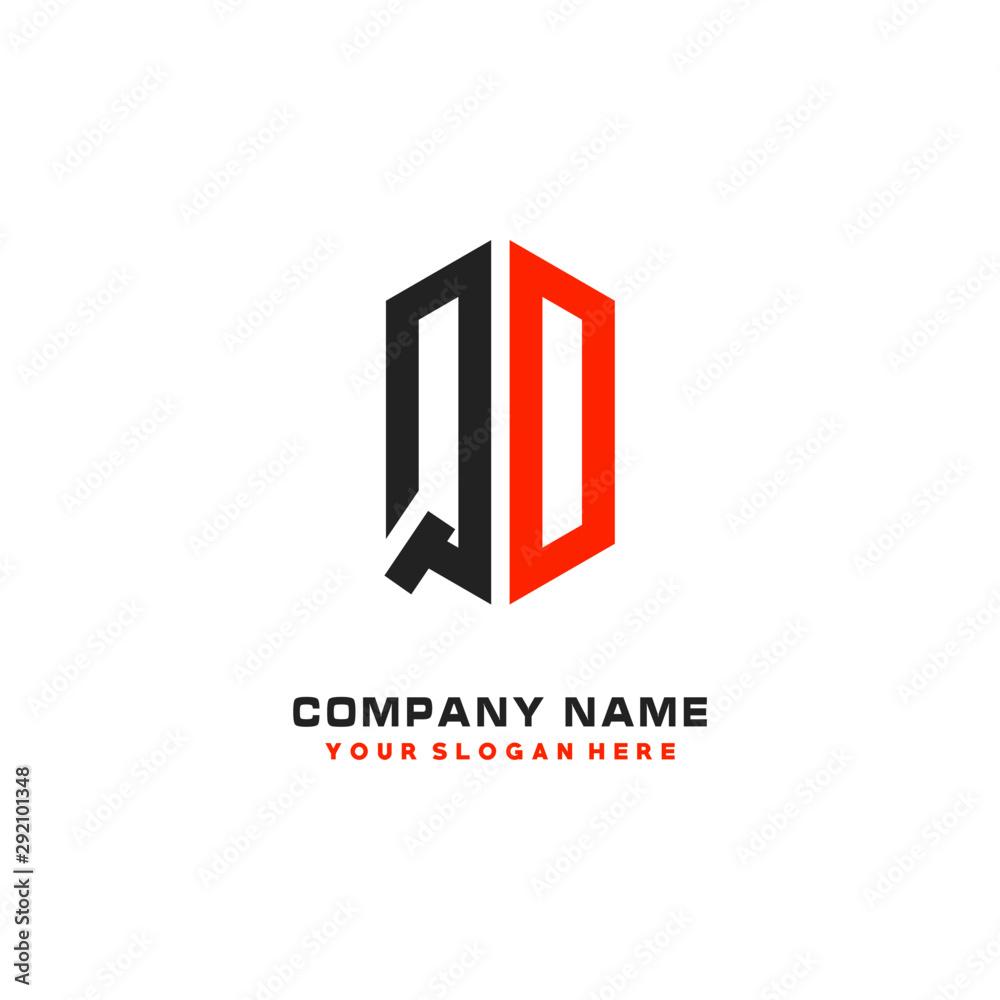 QO Initial Letter Logo Hexagonal Design, initial logo for business, QO Initial Letter Logo Hexagonal Design, initial logo for business,