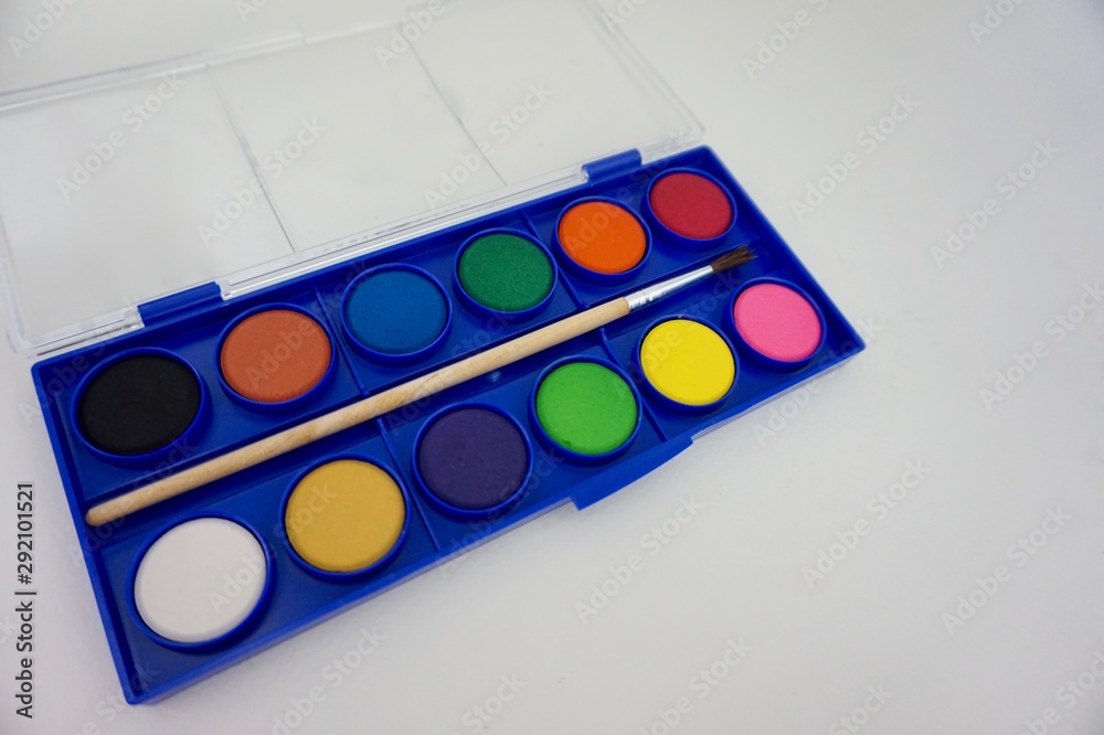 palette with paints palette with paints