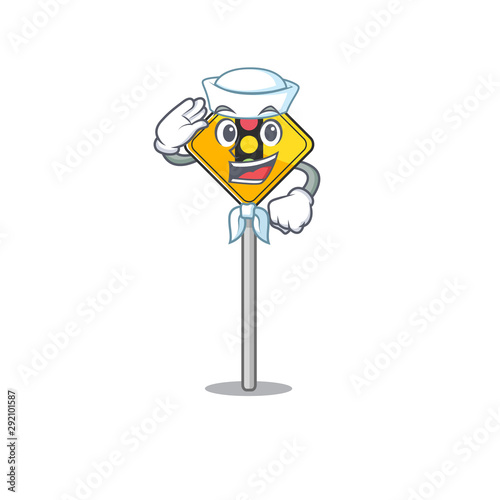 Sailor traffic light ahead on the cartoon