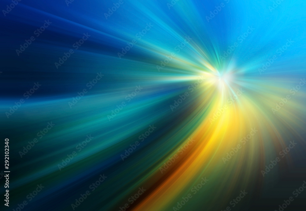 Abstract big data, colorful fibers, rays background. 3D Illustration - obrazy, fototapety, plakaty 