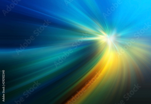 Abstract big data, colorful fibers, rays background. 3D Illustration
