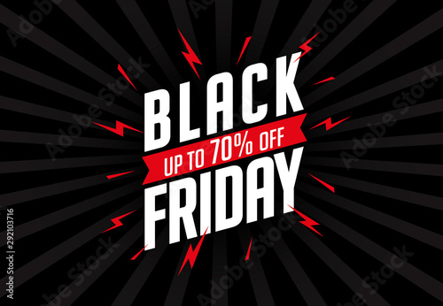 Retro background with design and text Black Friday.