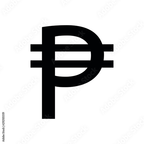   philippine currency icon. Pesos Sign  vector photo