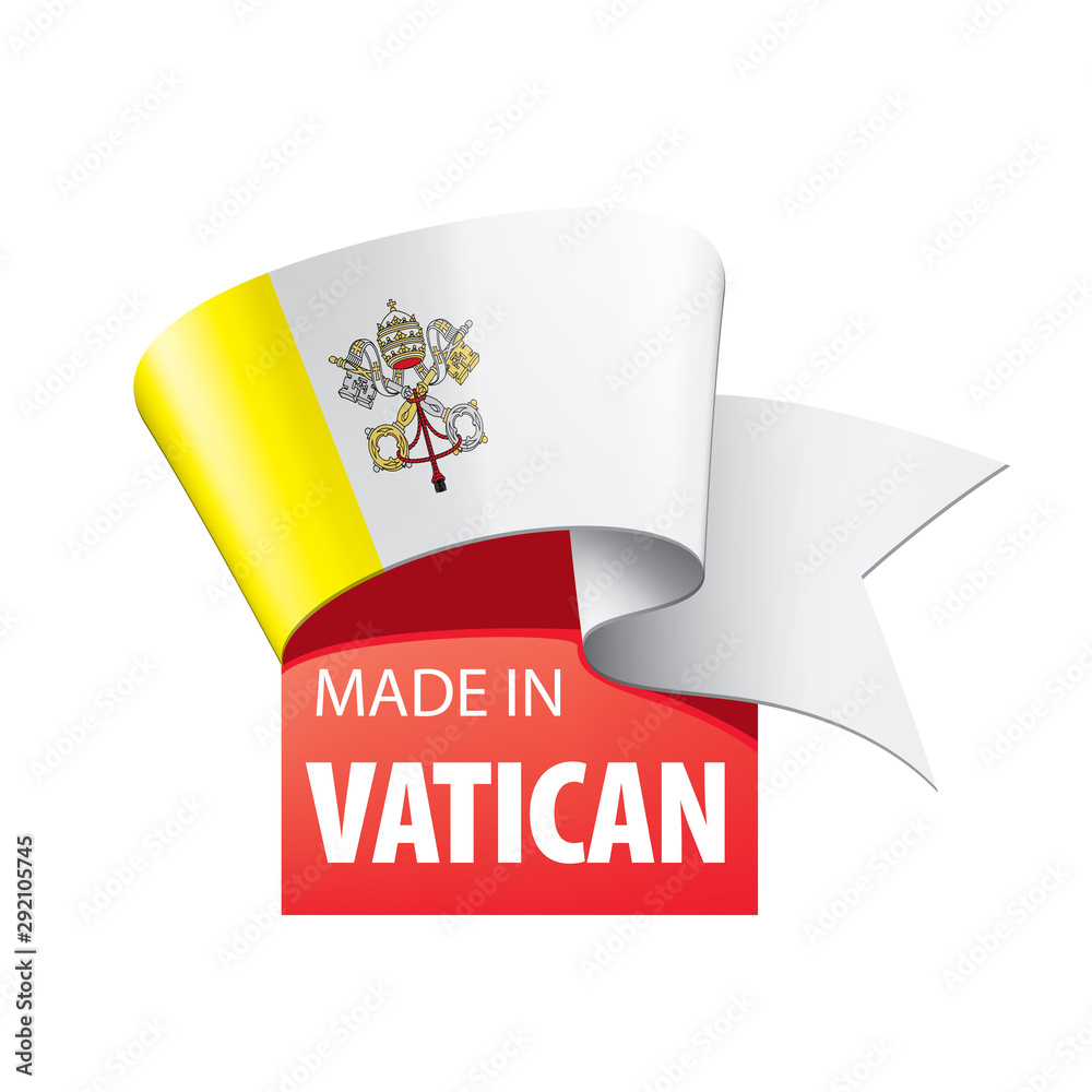 Vatican flag, vector illustration on a white background Vatican flag, vector illustration on a white background