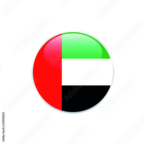 United arab emirates flag. round vector. National flag of United arab emirates