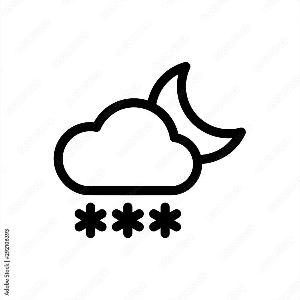 Snow icon. Symbol of Weather icon with trendy flat line style icon for web, logo, app, UI design. isolated on white background. vector illustration eps 10 Snow icon. Symbol of Weather icon with trendy flat line style icon for web, logo, app, UI design. isolated on white background. vector illustration eps 10