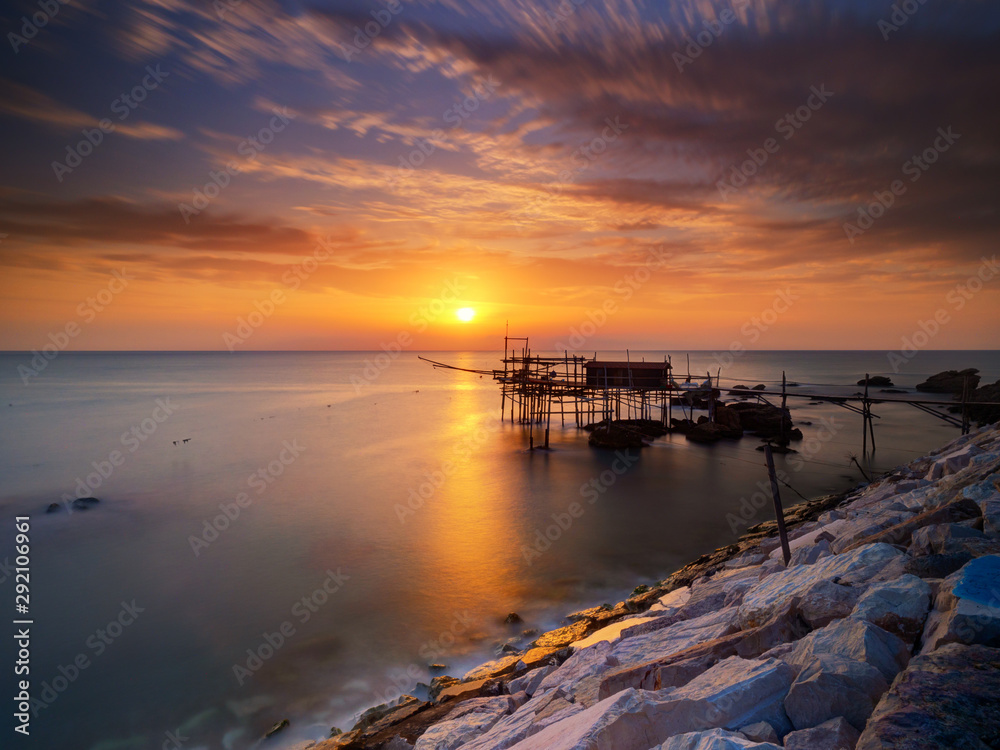 Fototapeta premium Trabucco's sunrise