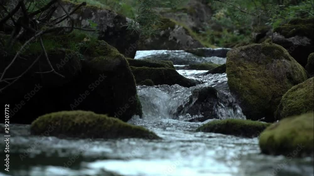 walk on a mountain stream in cloudy weather walk on a mountain stream in cloudy weather