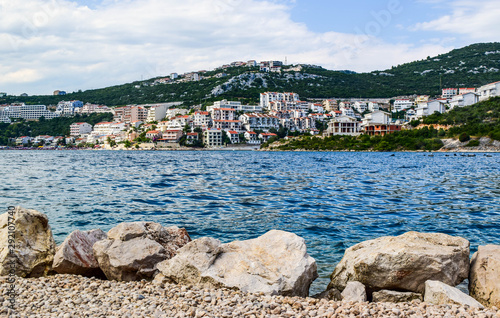 Cityscape and Neum beach, photo