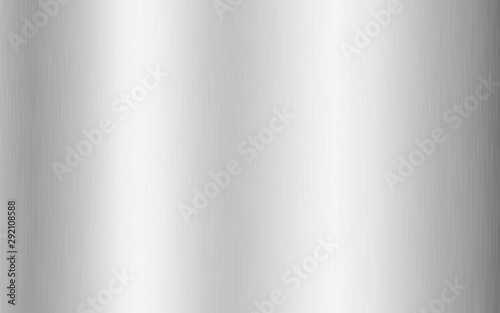 Silver metallic gradient with scratches. Titan, steel, chrome, nickel foil surface texture effect. Vector illustration