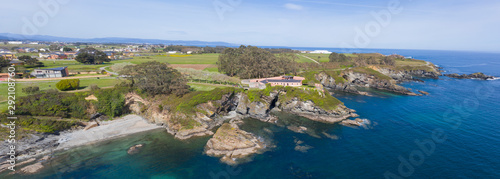 aerial view of Ribadeo in Lugo, Galicia