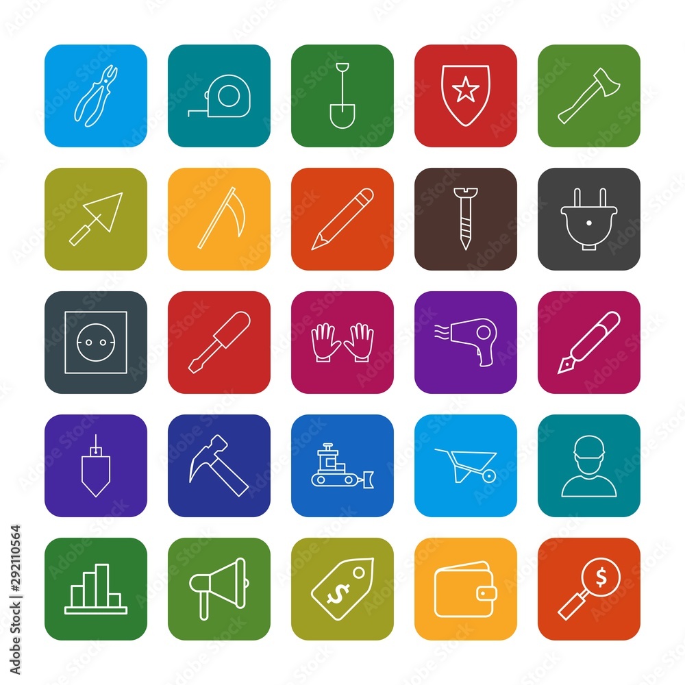 creative universal icon set of 25 creative universal icon set of 25