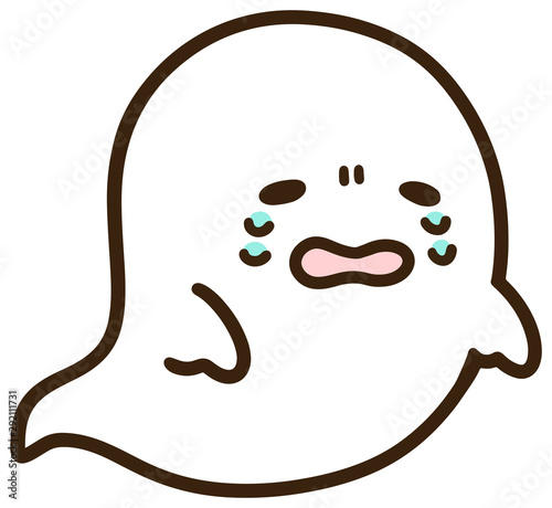 cute ghost crying halloween