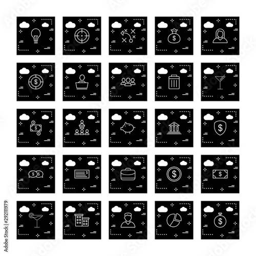 25 decent icon sheet of universal