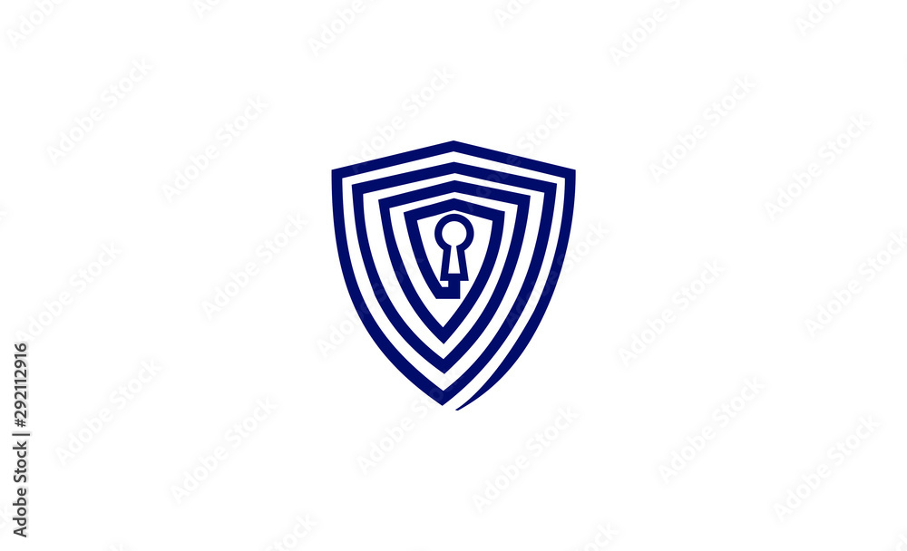 simple abstract security shield logo template vector icon simple abstract security shield logo template vector icon