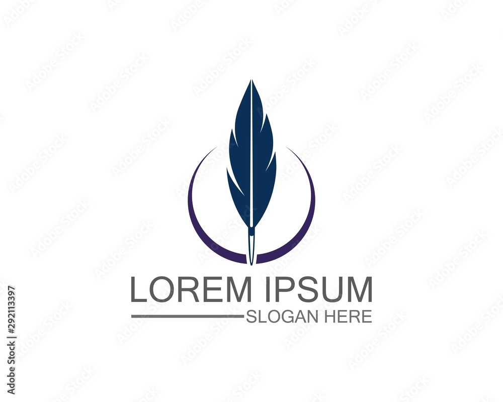 Feather logo template vector illustration icon Feather logo template vector illustration icon