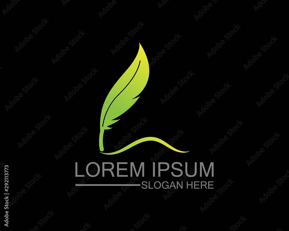 Feather logo template vector illustration icon Feather logo template vector illustration icon