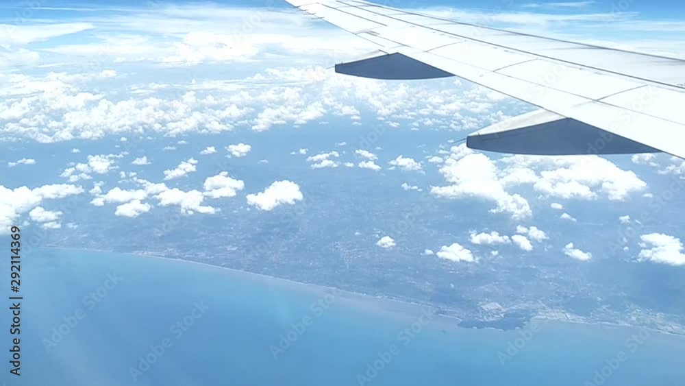 Airplane view, sky and windows view