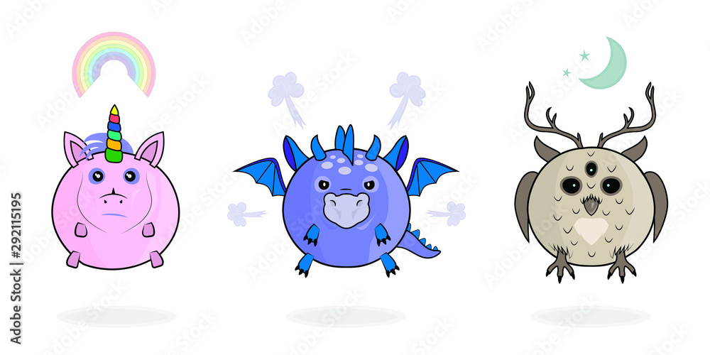 Fototapeta premium Bubble animals. Vector