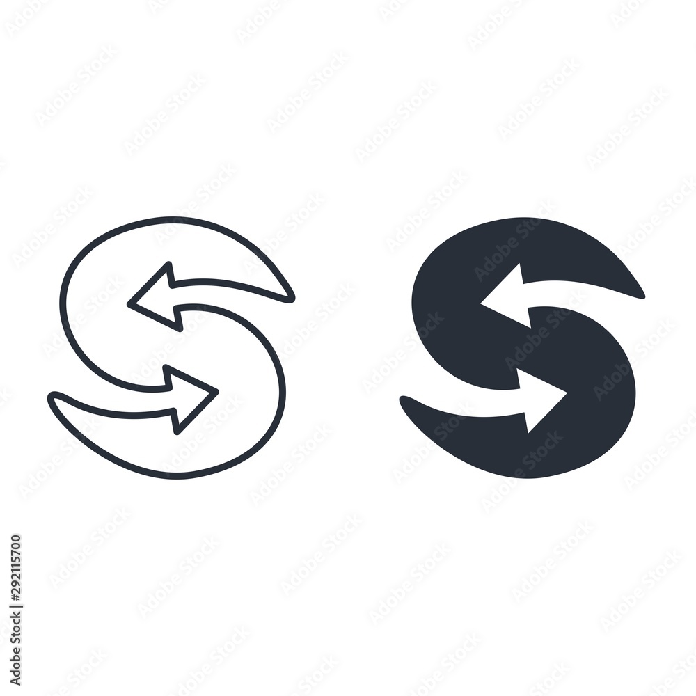 Synergy. Vector icons isolated on white background. Synergy. Vector icons isolated on white background.