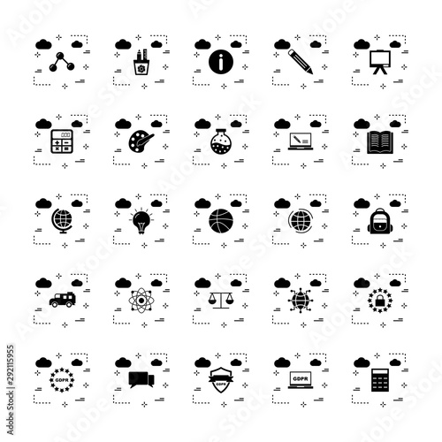 Wallpaper Mural  25 Universal icon sheet for your project Torontodigital.ca