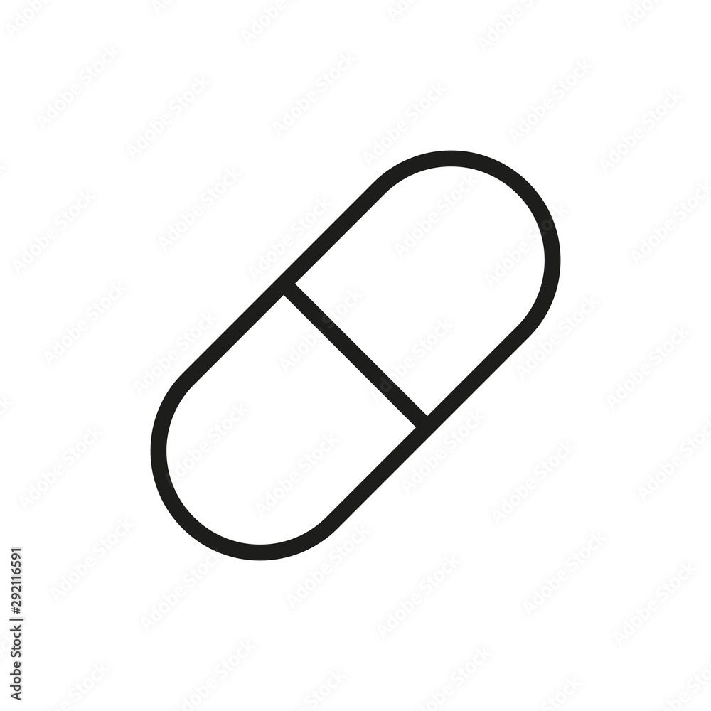 Pill icon in trendy flat style isolated on background Pill icon in trendy flat style isolated on background
