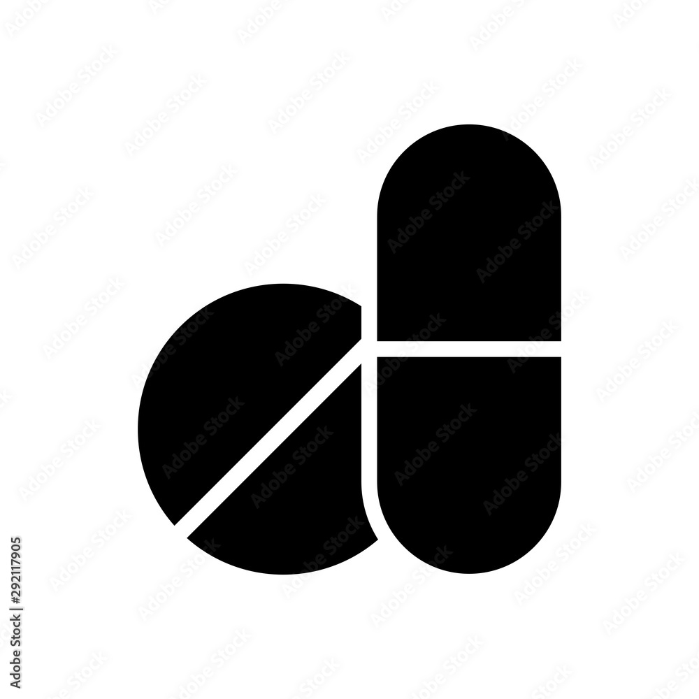 Pill icon in trendy flat style isolated on background Pill icon in trendy flat style isolated on background