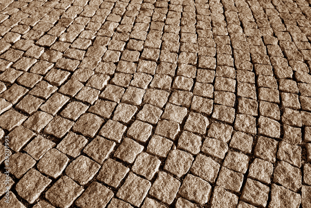 Stone pavement texture in brown tone. Stone pavement texture in brown tone.