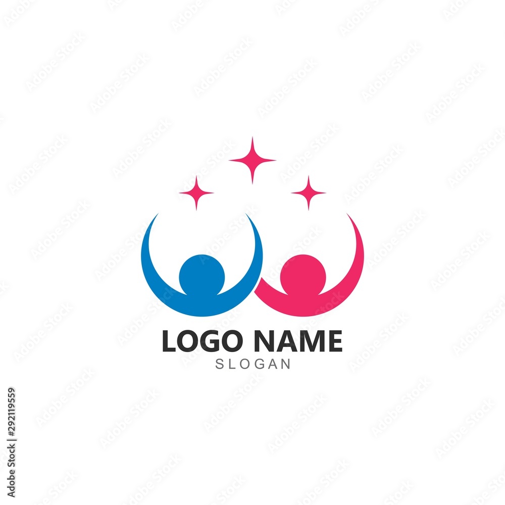 Adoption and community care Logo template vector icon Adoption and community care Logo template vector icon