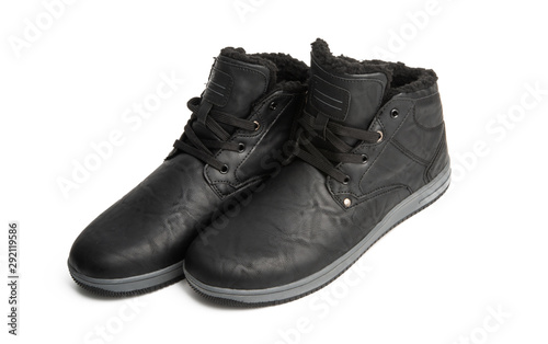 warm men's shoes isolated