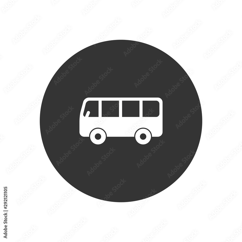 Bus vector icon in modern style for web site and mobile app Bus vector icon in modern style for web site and mobile app