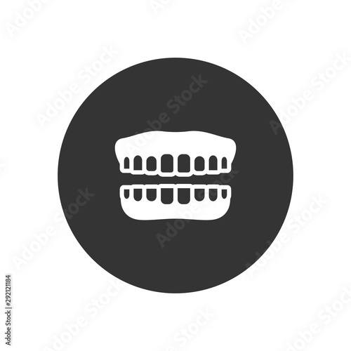 Teeth vector icon in modern style for web site and mobile app