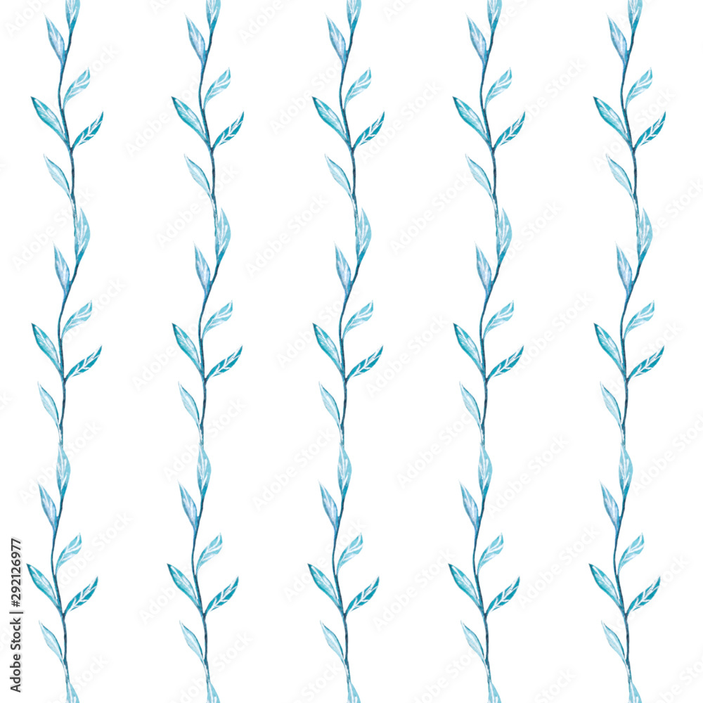 Naklejka premium Floral seamless pattern watercolour in beautiful style. Beautiful floral print for any purpose. It's a hand-draw picture