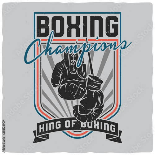 Картината върху платно Illustration of the Boxing gloves