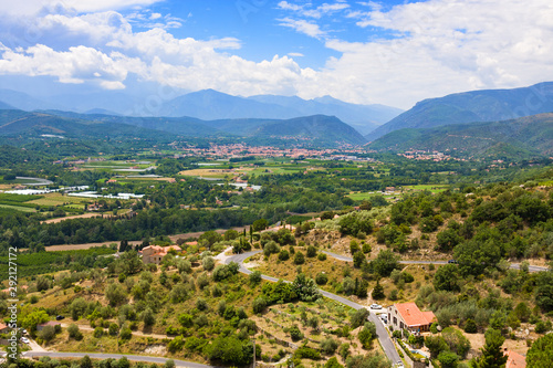 Views of Languedoc-Roussillon from village Eus, France