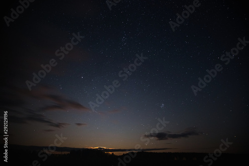 beautiful clear starry sky on a cool autumn evening © Dmitrii