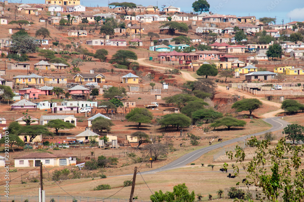 Rural Housing Scattered over Hillside