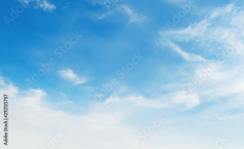landscapes blue sky with white cloud and sunshine