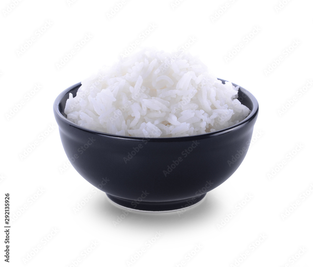 rice bowl on white background rice bowl on white background