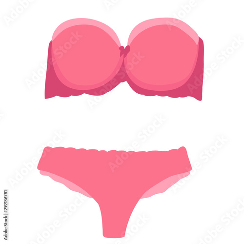 vector, isolated, lingerie, bra and underpants