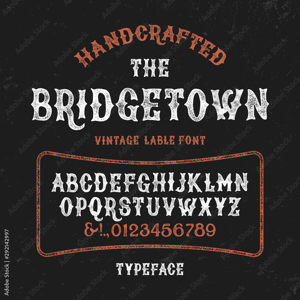 Handmade Modern Textured Gothic Font. Retro Typeface. Vector Illustration.