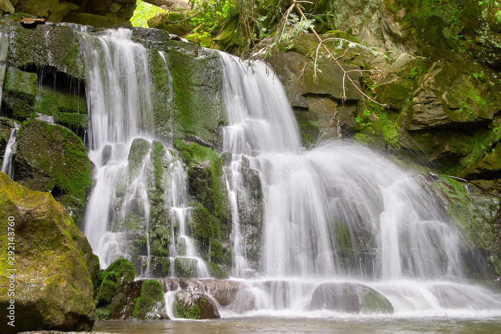 Obraz premium wodospad w lesie