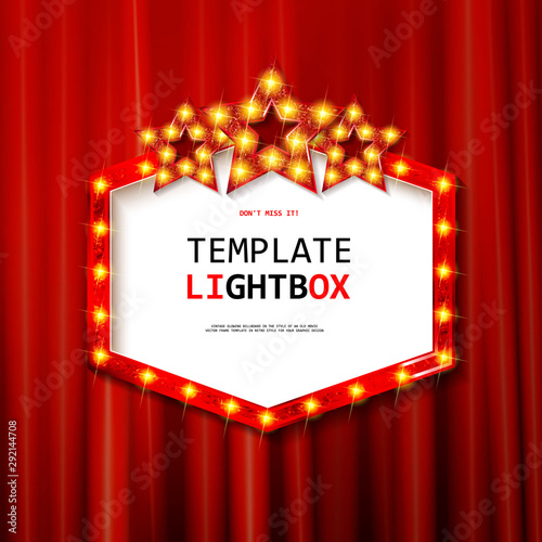 Retro banner with bulbs for your projects.