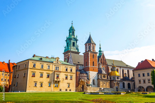 Wawel Royal Castle complex in Krakow, Poland. It is the most historically and culturally important site in Poland photo