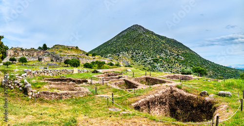 The Mycenae archaeological site in Greece photo