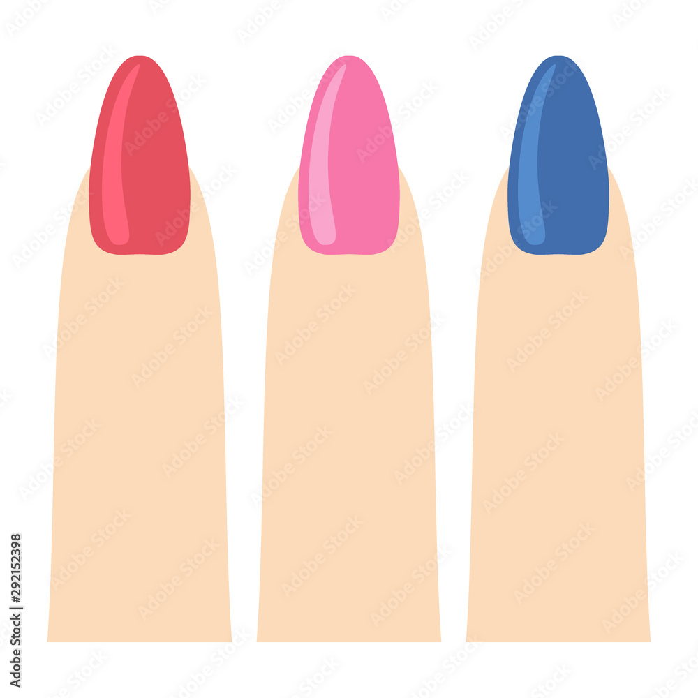 Manicure icon. Pink nail set design vector Manicure icon. Pink nail set design vector
